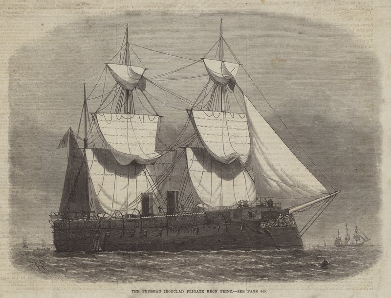A fragata prussiana Ironclad Kron Prinz de Edwin Weedon