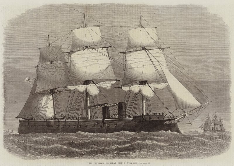 O Prussiano Ironclad Konig Wilhelm de Edwin Weedon
