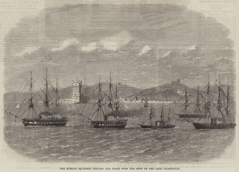 O Esquadrão Russo que sai do Tejo com o Corpo do Czar Cura de Edwin Weedon