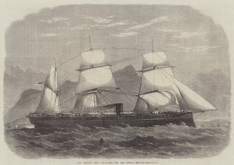 Os Serapis, Novo Navio-Tropa para o Serviço Indiano de Edwin Weedon