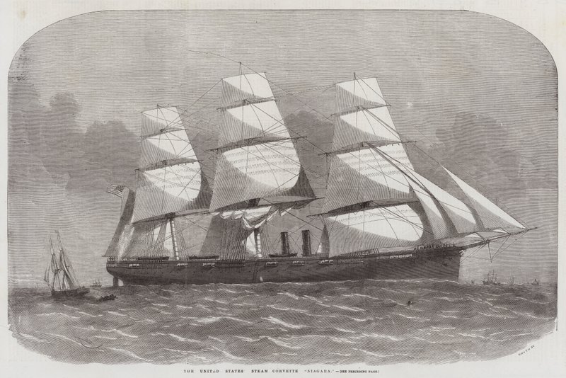 O vapor dos Estados Unidos Corvette Niagara de Edwin Weedon