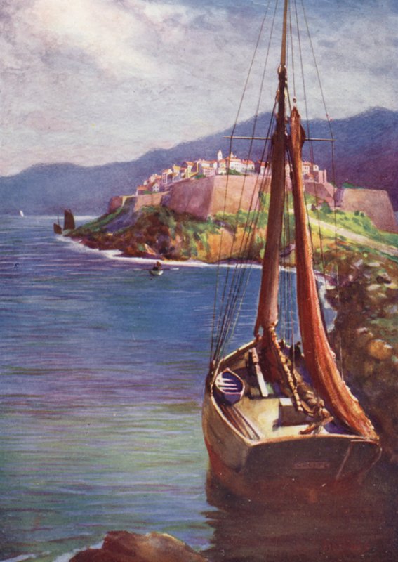 Na Córsega: Calvi (cor litho) de Edwin Arthur Norbury