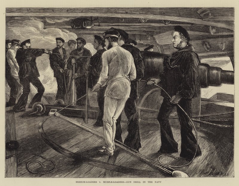 Carregadores de culatra v Carregadores de focinho, arma de perfuração na Marinha de Edwin Buckman