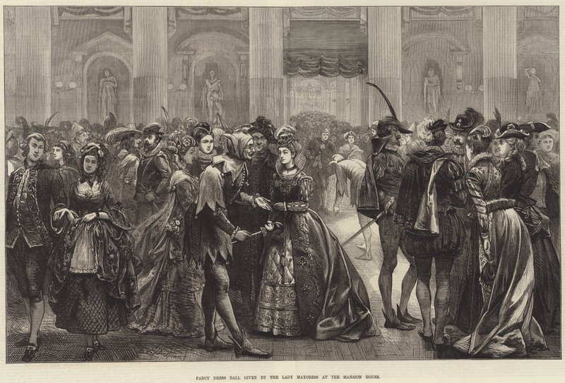 Fancy Dress Ball dada pela Lady Mayoress na Mansion House de Edwin Buckman