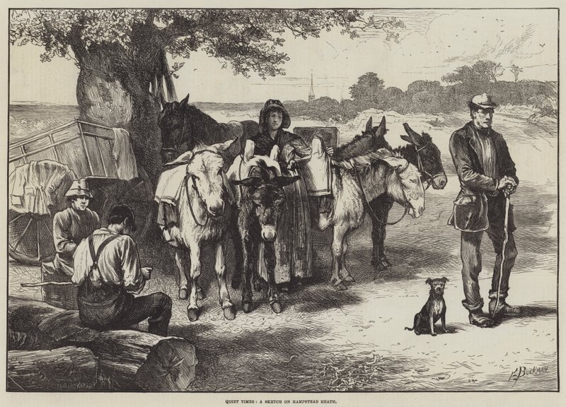 Tempos tranquilos, um esboço em Hampstead Heath de Edwin Buckman