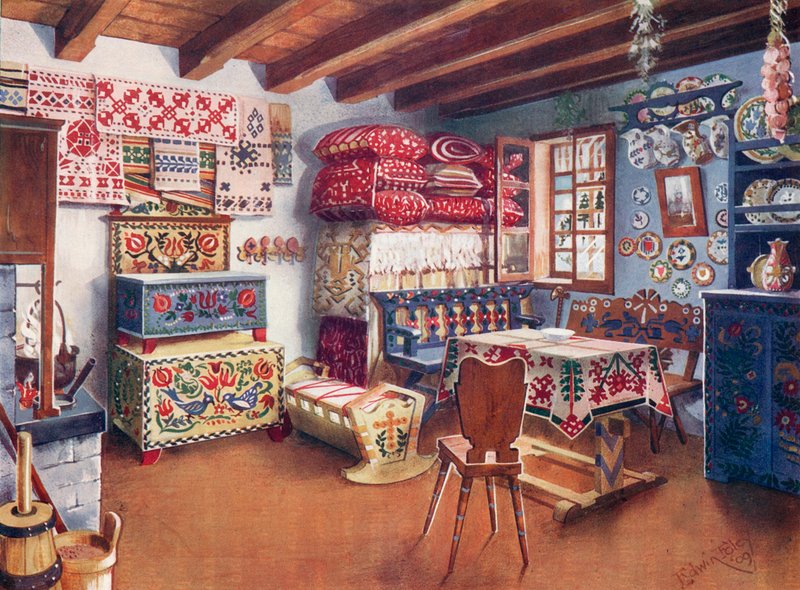 Mobiliário Austro-Húngaro Camponês de Edwin John Foley
