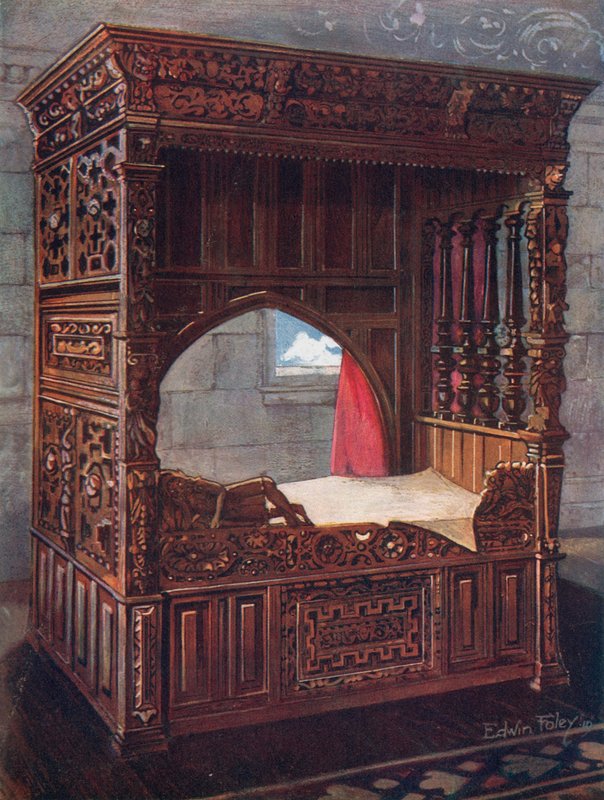 Carste de carvalho esculpido de Jeanne D&39;Albret de Edwin John Foley