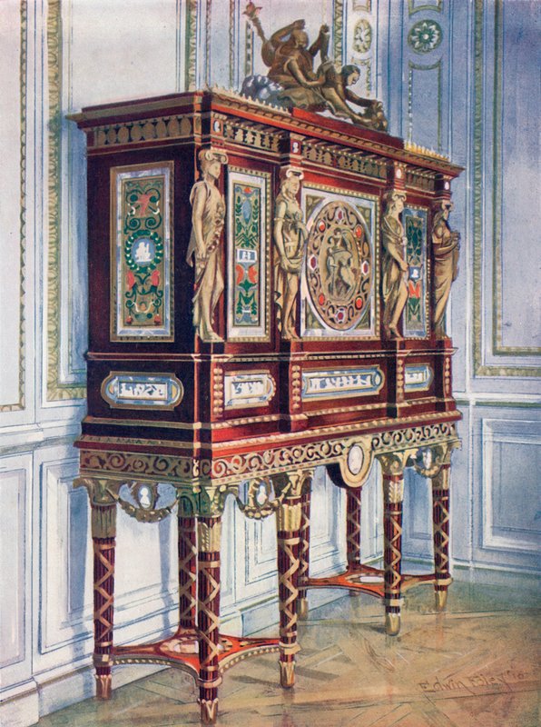 Gabinete de Joias da Rainha Maria Antonieta: De Mogno, Dourado, Incrustado, Esculpido e Com Placas Pintadas de Edwin John Foley