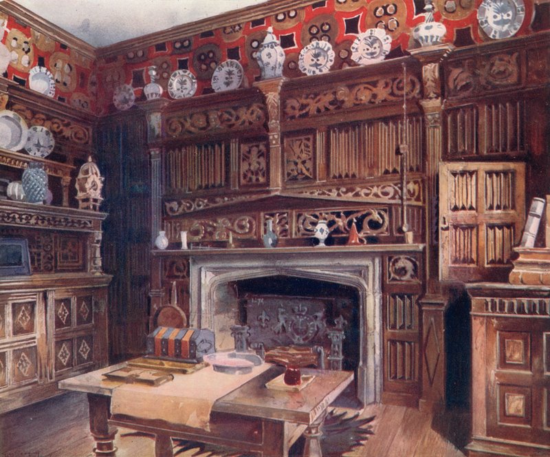 O estudo em painéis na Groombridge Place de Edwin John Foley