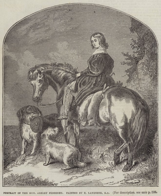 Retrato da Honorável Ashley Ponsonby de Edwin Landseer