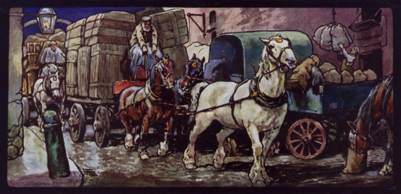 Cavalos Clydesdale no Trabalho de Edwin Noble