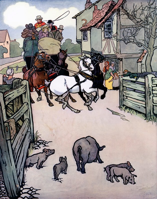 Problemas na rodovia (cor litho) de Edwin Noble
