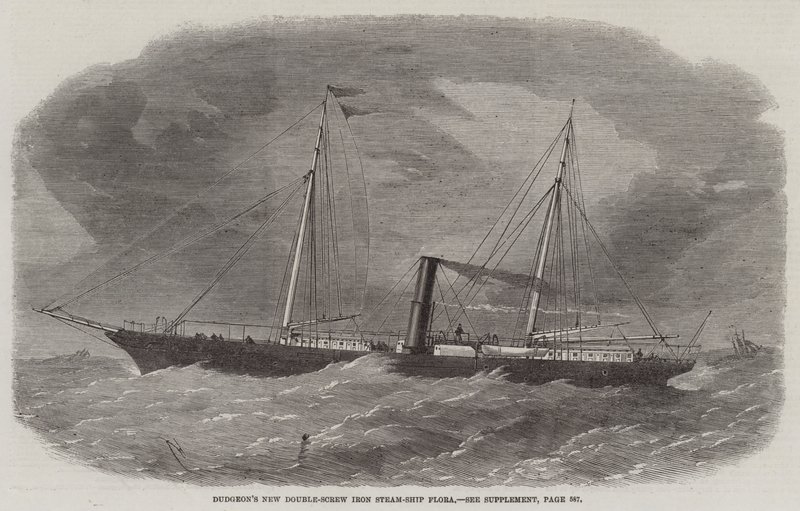 Nova Flora de Navio a Vapor de Ferro de Parafuso Duplo de Dudgeon de Edwin Weedon