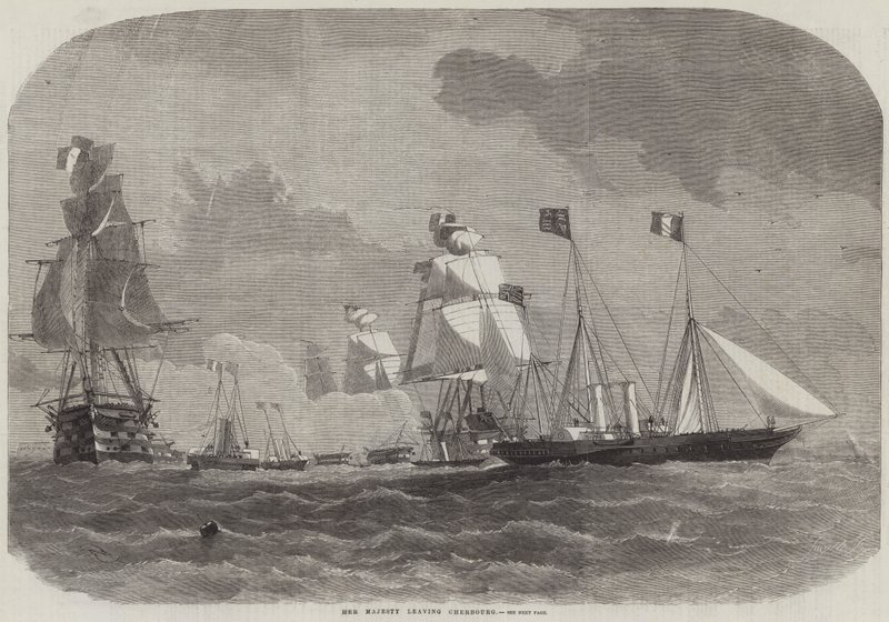 Sua Majestade deixando Cherbourg de Edwin Weedon
