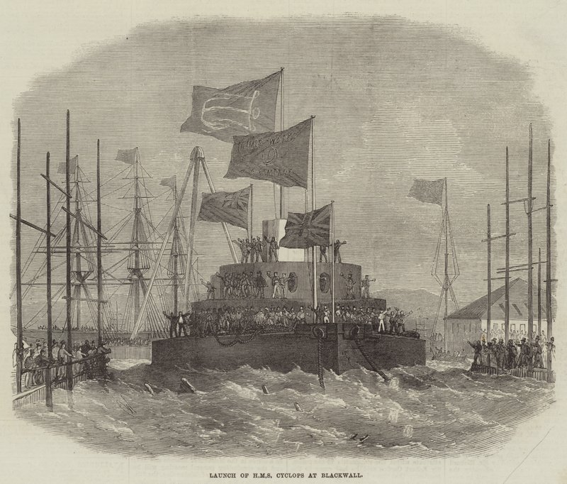 Lançamento do HMS Cyclops em Blackwall de Edwin Weedon