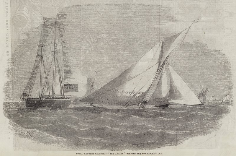 Royal Harwich Regatta, The Amazon vencendo a Copa do Commodore de Edwin Weedon