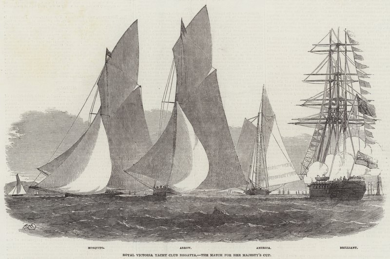 Royal Victoria Yacht Club Regatta, a partida para a taça de sua majestade de Edwin Weedon