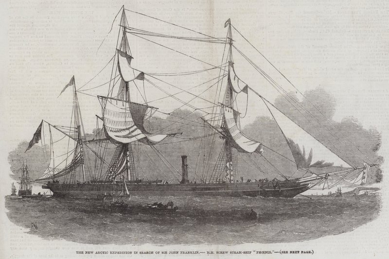 A Nova Expedição Ártica à procura de Sir John Franklin, HM Parafuso Steam-Ship Phoenix de Edwin Weedon