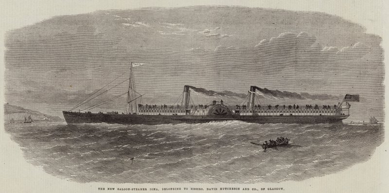 O New Saloon-Steamer Iona, pertencente à Messers David Hutcheson and Company, de Glasgow de Edwin Weedon