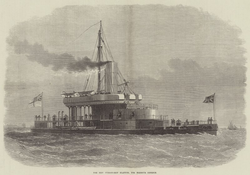 O novo Turret-Ship Glatton, para Harbor Defense de Edwin Weedon