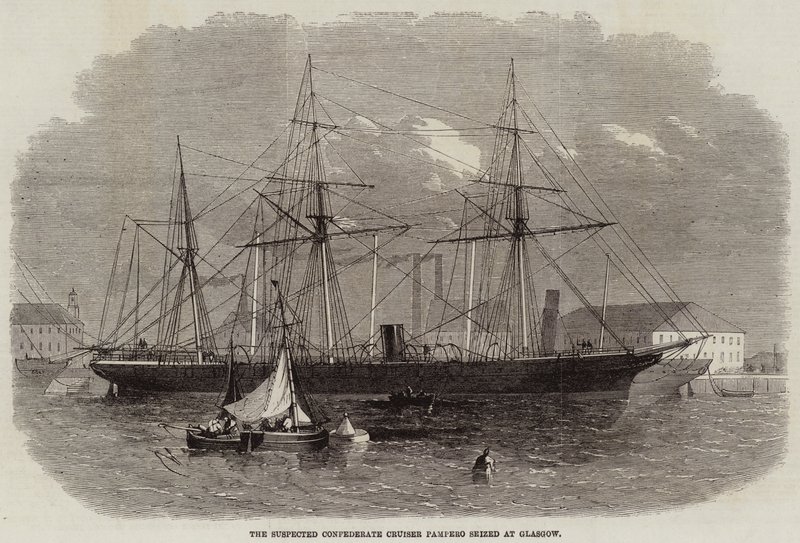 O suspeito cruzador confederado Pampero apreendido em Glasgow de Edwin Weedon