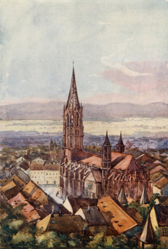 O Reno: Freiburg-im-Breisgau (litografia a cores) de Effie Jardine