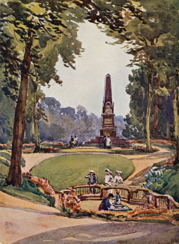 O Reno: Homburg, no parque (litografia a cores) de Effie Jardine