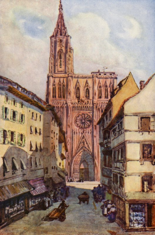 O Reno: Estrasburgo (litografia a cores) de Effie Jardine