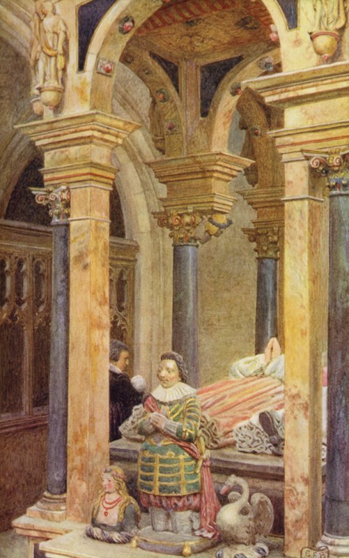 E não pense no espaço estreito entre um berço e um túmulo (lito colorido) de Eleanor Fortescue Brickdale