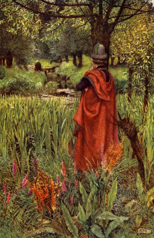 Elaine (lito colorido) de Eleanor Fortescue Brickdale