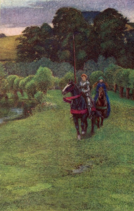 Enid eles andavam tão devagar e pareciam tão pálidos (lito colorido) de Eleanor Fortescue Brickdale