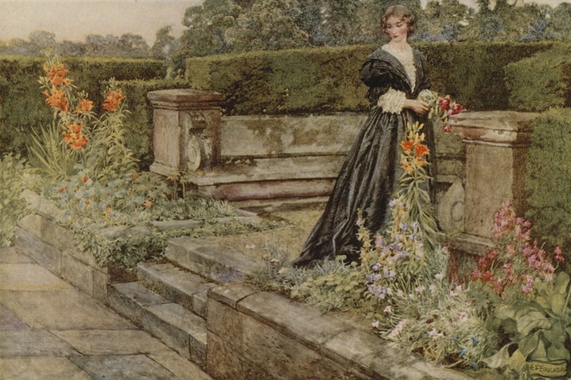 Garden Fancies, o nome da flor (cor litho) de Eleanor Fortescue Brickdale