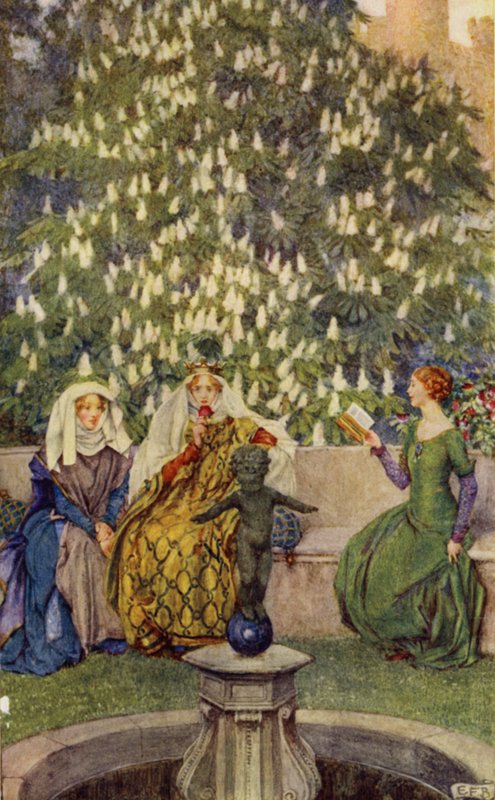 Guinevere (lito a cores) de Eleanor Fortescue Brickdale