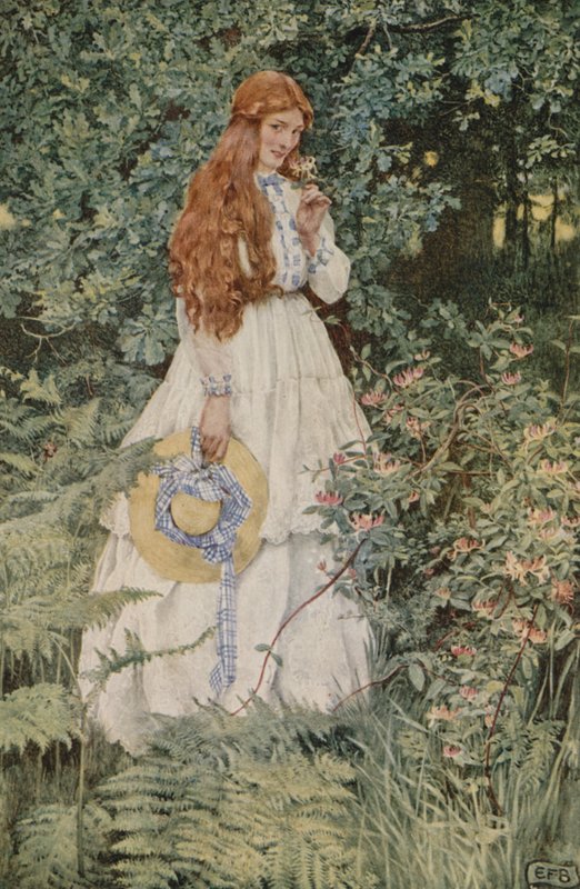 Ela não é Ouro Puro, minha Senhora? (lito colorido) de Eleanor Fortescue Brickdale