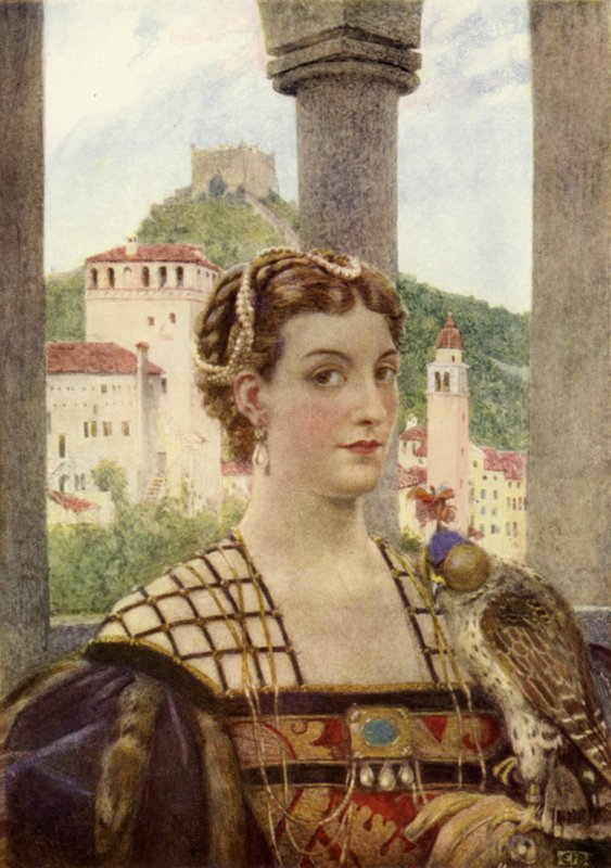 Kate, a Rainha (lito colorido) de Eleanor Fortescue Brickdale