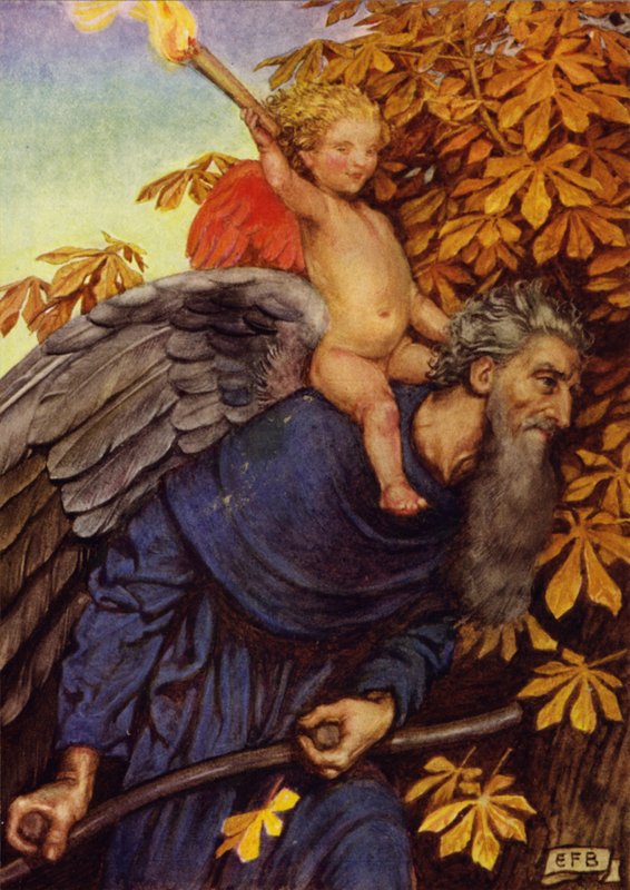 O amor não é o tolo do tempo (cor litho) de Eleanor Fortescue Brickdale
