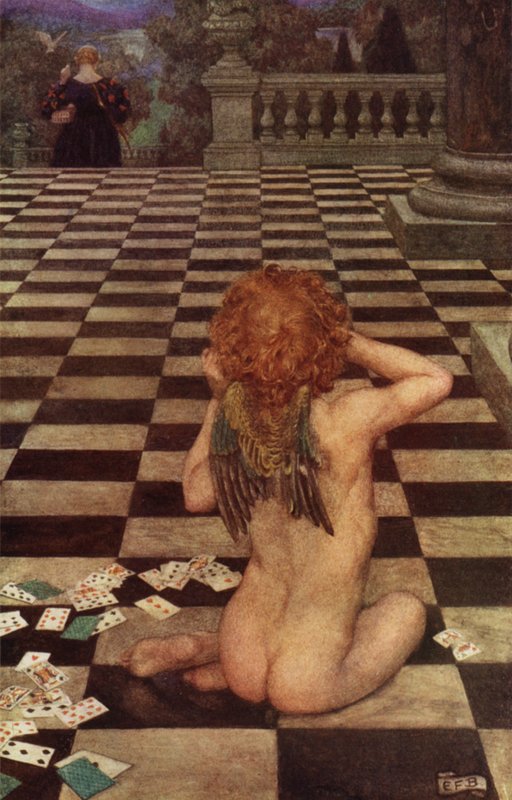 O amor! ela fez isso com você? O que deve, infelizmente! tornar-se de mim? (lito colorido) de Eleanor Fortescue Brickdale