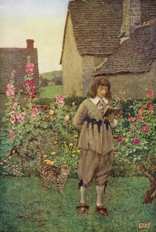 Orgulho e Ambição aqui Só aparecem metáforas rebuscadas; Aqui nada além de ventos podem machucar (lito colorido) de Eleanor Fortescue Brickdale