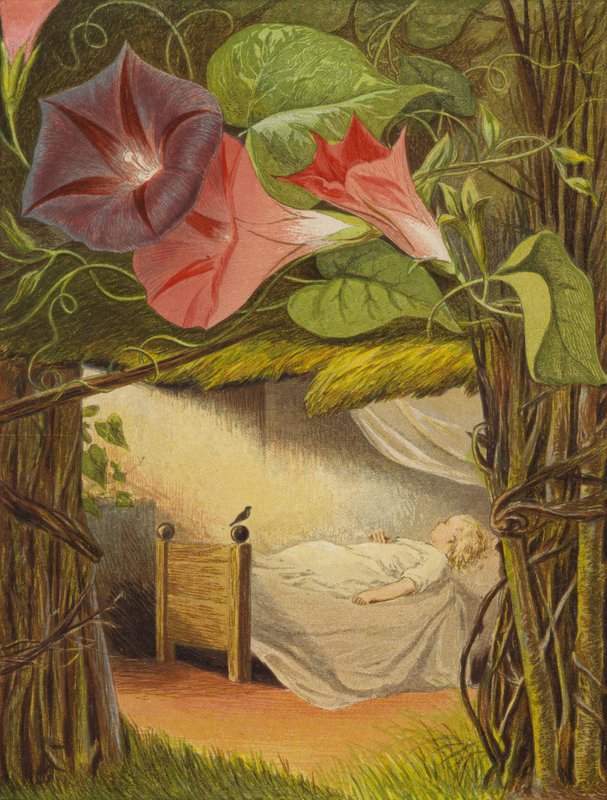 Os raios de sol roubaram para o beijar (cor litho) de Eleanor Fortescue Brickdale