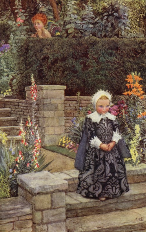 No entanto, esta é ela cujas leis de castidade O amor devasso um dia temerá, E, sob sua comunicação (lito colorido) de Eleanor Fortescue-Brickdale