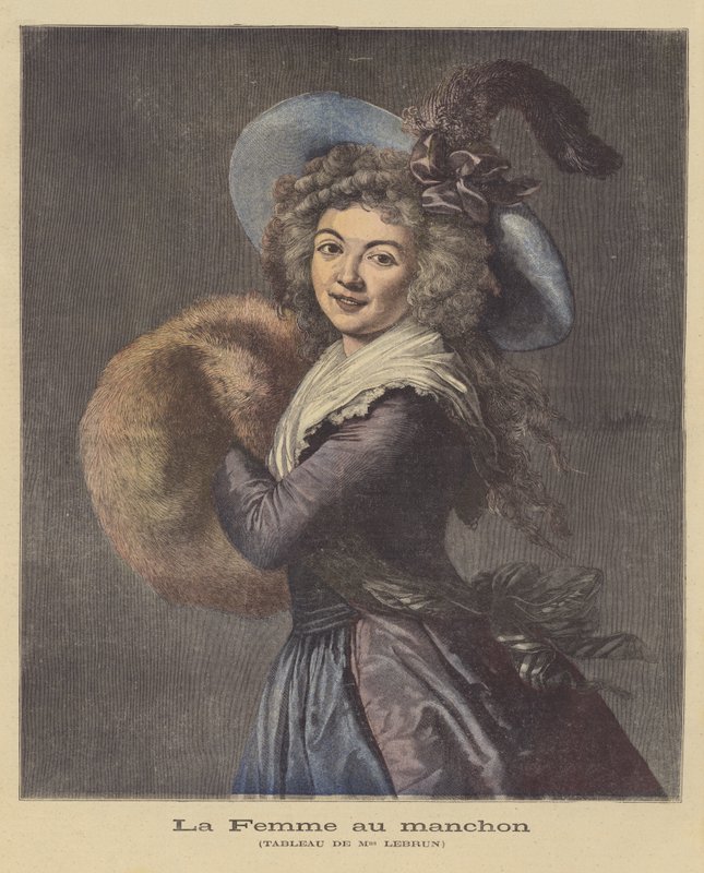 A senhora com o muff de Elisabeth Louise Vigee Lebrun