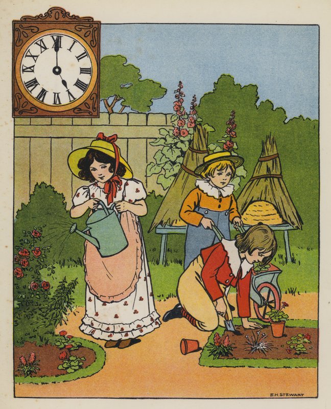 Tempo de jardinagem (cor litho) de Elise H. Stewart
