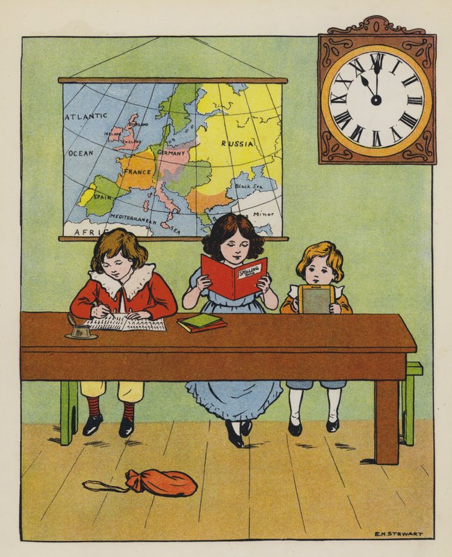 Tempo de aula (cor litho) de Elise H. Stewart
