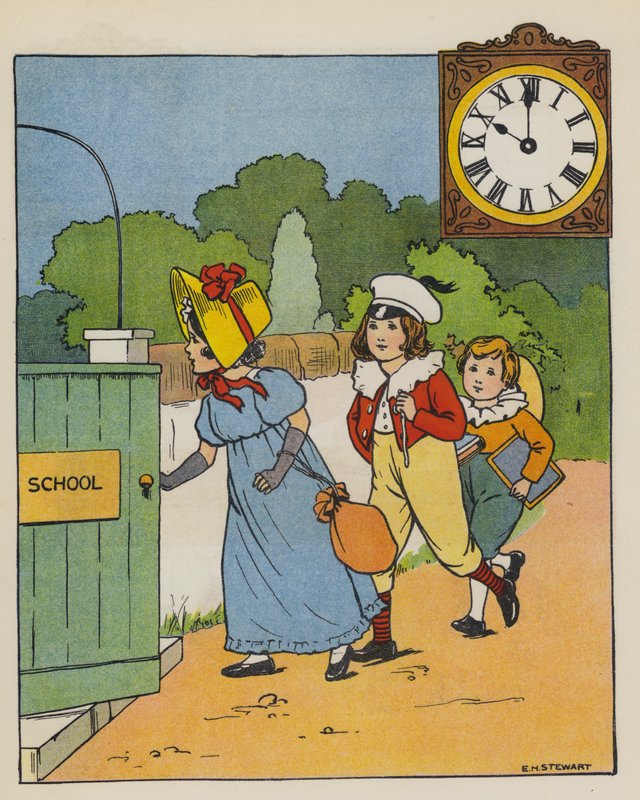 Tempo de escola (cor litho) de Elise H. Stewart