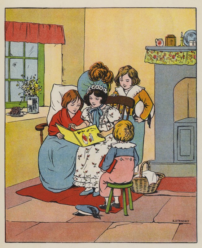 Domingo, Tempo Feliz (cor litho) de Elise H. Stewart