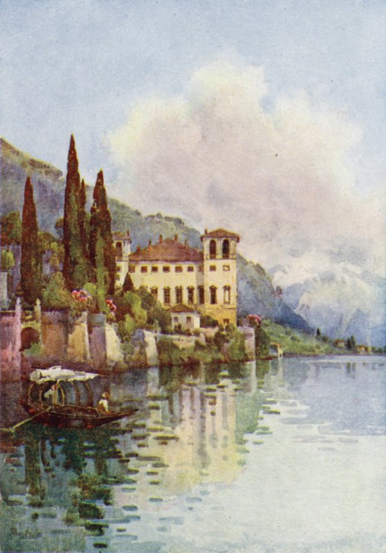 Gravedona, Lago Como (cor litho) de Ella Du Cane