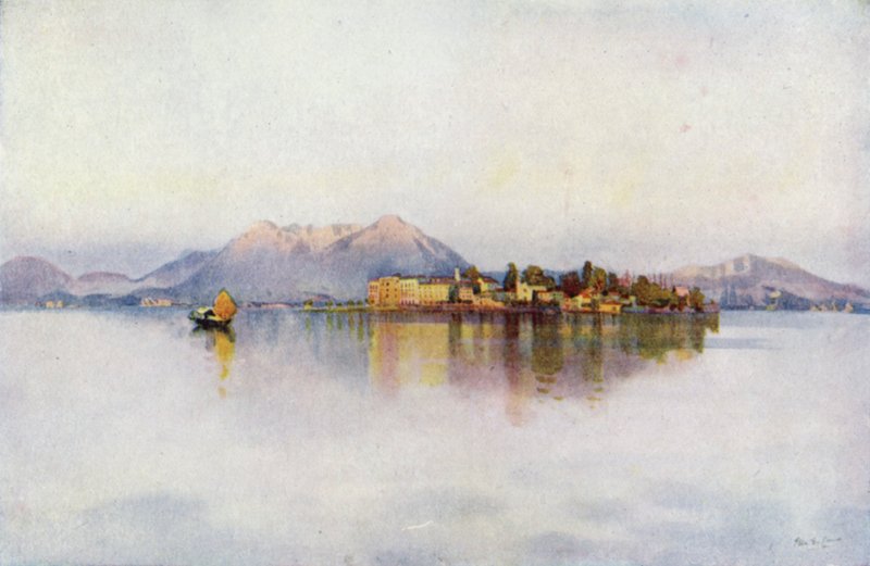 Isola Bella, Lago Maggiore (lito colorido) de Ella Du Cane