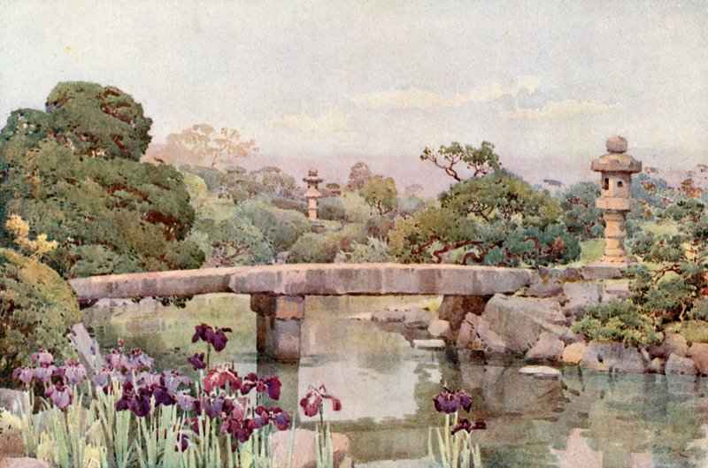 Jardim Satake, Tóquio (Black Litho) de Ella Du Cane