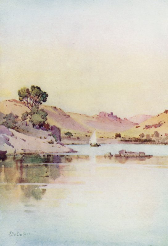 O Mosteiro de São Simão, Assuan (cor litho) de Ella Du Cane