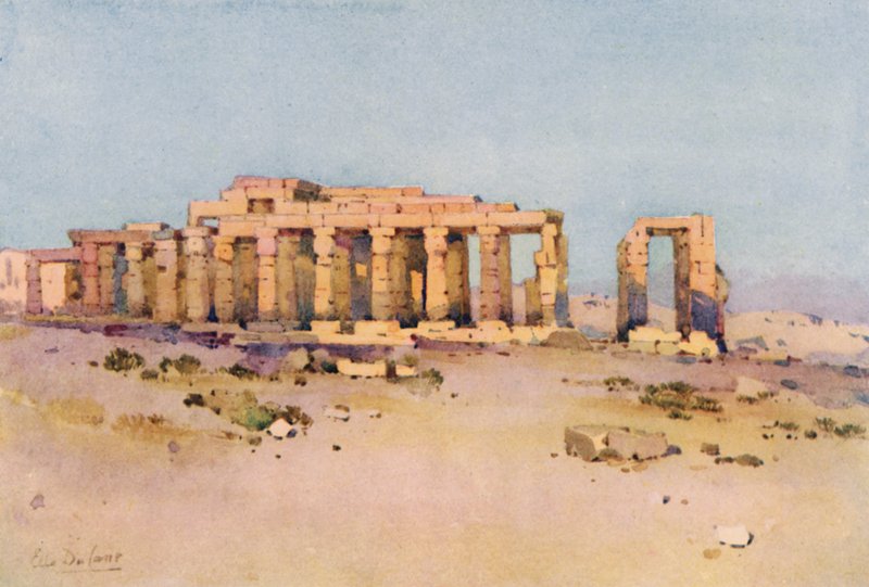 O Ramesseum (cor litho) de Ella Du Cane